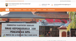 Desktop Screenshot of dindukcapil.rembangkab.go.id